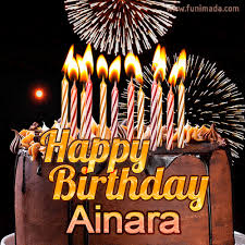 Browse the user profile and get inspired. Chocolate Happy Birthday Cake For Ainara Gif Download On Funimada Com