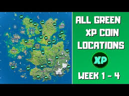 All 24 Green Xp Coins Locations In Fortnite Week 1 4 Fortnite Chapter 2 Season 3