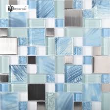 Devol kitchens 22 of 55 Tst Glass Metal Tile Blue Sky Cloud White Kitchen Bath Backsplash Mosaic Art