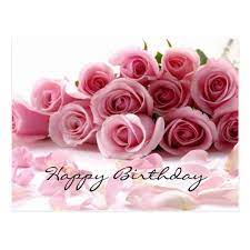 Beautiful glamorous happy birthday flowers images. Glamorous Happy Birthday Postcard Zazzle Com In 2021 Birthday Wishes Flowers Happy Birthday Flower Happy Rose Day Wallpaper