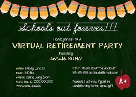 Honestly, i'm really pleased with this decision over trying to make a zoom party happen. Virtual Teacher Retirement Party Invitation Teacher Virtual Retirement Invite Principal Retirement Invite School S Out Invite In 2021 Teacher Retirement Parties Retirement Party Invitations Retirement Parties