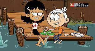 It consists a green grass skirt and a red flower on her head. Stella And Lincoln Sitting At Dock By Firstdrellspectre On Deviantart