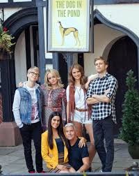 Golden retriever dog enjoying swimming in park pond. Hollyoaks New Nightingale Family To Take Over The Dog In The Pond Ok Magazine