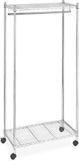 Check spelling or type a new query. Amazon Com Whitmor Supreme Garment Rack Double Shelf Rolling Clothes Organizer Chrome Home Kitchen