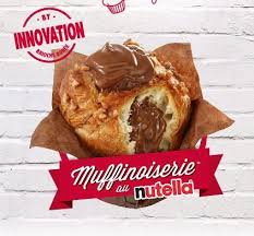 Muffinoiserie Nutella Brioche Doree Avril 2015 Pate A Croissant Au Beurre Muffin Cuit Sur Le Point De Vente Et Nutella Rajou Nutella Brioche Nutella Recette