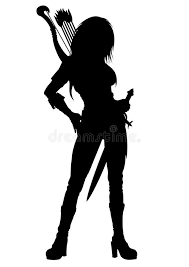 Black Bow And Arrow Silhouette Girl With Bow And Arrow Silhouette Yahoo Image Search Results Arrow Silhouette Warrior Girl Silhouette Vector