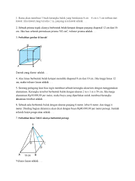 Sebuah prisma memiliki alas yang berbentuk belah ketupat yang panjang sisi nya adalah 10 cm dan panjang dari diagonal nya masing iyalah 12 cm dan 16 cm. Sebuah Prisma Alasnya Berbentuk Belah Ketupat Dengan Panjang Diagonal 16 Cm Dan 12 Cm Seputar Bentuk