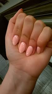 This design is similar to our oval nails, but longer, and will make anything you wear them with look a million dollars. Shape Short Almond Peach Acrylic Nails Peach Nails Almond Acrylic Nails