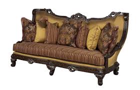 100% mahogany wood solid, frames are reinforced with mahogany solid wood corner blocks throughout for strength and rigidity. Antique Beige Gold Dark Brown Wood Luxury Sofa Hd 90018 Classic Traditional Hd 90018 Dark Brown Sofa
