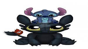Saw this shot during the credits of the movie, i had to make it into a wallpaper. Toothless And Stitch Wallpaper 6131y49 Cartoon 1600x900 Wallpaper Teahub Io