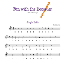 Jingle Bells Recorder Notes Recorder Music Drum Music