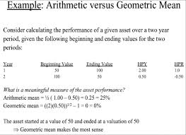 Types Of Return Arithmetic Mean V S Geometric Mean Enrichwise