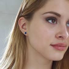 Lapis Lazuli Stud Earrings, Sterling Silver Lapis Studs, 6mm Size Classic  Gemstone Earrings, Handmade Jewelry