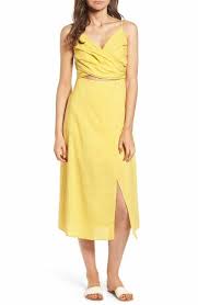 Cutout Midi Dress Nordstrom Dresses Yellow Bridesmaid Dresses Fancy Dresses
