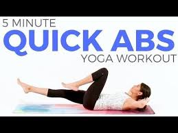 5 Minute Quick Abs Daily Yoga Workout Youtube Quick Abs Daily Yoga Workout Yoga Workout Youtube