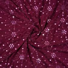 Maybe you would like to learn more about one of these? Buy Purple Silver Floral Georgette Mirror Work Fabric For Best Price Reviews Free Shipping