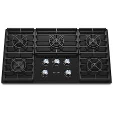 black gas cooktop in the gas cooktops