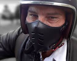 Masque En Cuir Boken Flat 70 Black Moto Custom Vintage Masque En Cuir Masque Moto Produits En Cuir