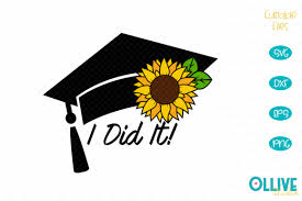 Download Graduation Cap Sunflower Graphic By Ollivestudio Creative Fabrica