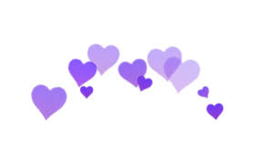 Purple Hearts Seni Kartu Lucu Bingkai Foto