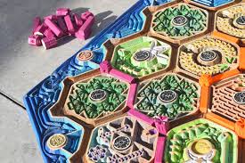 Handmade Wooden Settlers Of Catan Board Game Catan Board Catan Catan Board Game