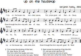 Up On The Housetop Beth S Notes Christmas Sheet Music Lyrics Christmas Song