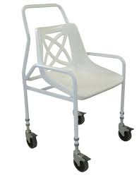 Our standard shower chair and transfer bench go a step further with drainage holes that allow water to flow through to prevent pooling. Homecare Medical Mobile Shower Chair Homecare Medical