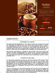 View town's stock price, price target, dividend, earnings, forecast, insider trades, and news shares of town can be purchased through any online brokerage account. Oldtown Prospectus Coffee Food And Drink