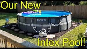 Intex pool above ground pool decorating ideas. Intex Ultra Xtr 18 Ft Above Ground Pool Setting Up Our Intex Pool Youtube
