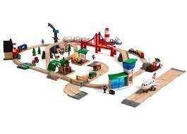 Railway World Deluxe Train Set By Brio Est Living Design Directory Wooden Toy Train Toy Train Toy Trains Set