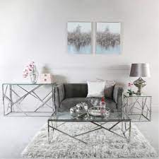 4.5 out of 5 stars. Azaria Stainless Steel Metal Coffee Table Silver Coffee Tables