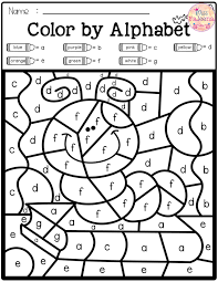 Back To School Color By Code Alphabet In 2020 Kindergarten Colors Alphabet Preschool Kindergarten Learning