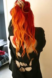 Red Faded Out To Ends Hair Color Orange Red Orange Hair Hair Chalk