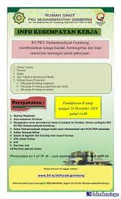 Lowongan kerja kurir di indonesia. Lowongan Kerja Rs Pku Muhammadiyah Gombong Desember 2020