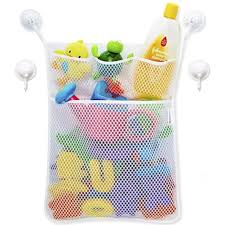 It's a great time to bond. D R Baby Bath Toy Storage Toy Mesh Net Organizer Holder Tidy Suction Cup Bag With Multiple Pockets From 4 Bonus Strong Hooks 13 X 18 Inches