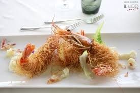 Mangiare leggero senza rinunciare a nessun cibo. Gamberi Kataifi Con Crema Di Cavolfiore E Pancetta Croccante Picture Of Hotel Ristorante Lido Di Angera Tripadvisor