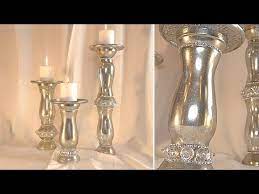 Shiny Silver W Golden Sparkles Candle Holder Set Dt Diy Youtube