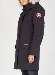 Ebay canada goose carson jacke schwarz wie neu mit rechnung. Taillierter Parka Mit Stehkragen Und Fellkapuze Navy Canada Goose Damen Place Des Tendances