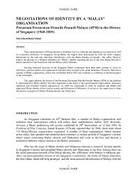 The market likes our we're delighted to be fea.tured in focus malaysia news on the launch of our omnichannel digital banking. Pdf Negotiations Of Identity By A Malay Organisation Persatuan Persuratan Pemuda Pemudi Melayu 4pm In The History Of Singapore 1948 2005 Suryakenchana Omar Academia Edu