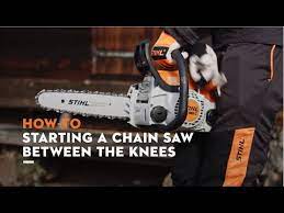 Chain has been sharpened since using. Start Stihl Ms 180 C Be Chainsaw Knee Start Youtube