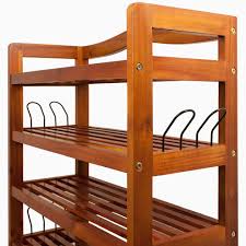 3 x schuhschrank schuhregal aus geflammten holzkisten schuhablage für 12 paar schuhe als schuhständer schuhaufbewahrung aus holz maße 50x30x40cm (je kiste). Schuhregal Holz Schuhschrank Schuhstander Holzregal Schuh Regal 5 Etagen Massiv