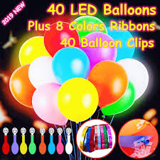 40 Pack Led Light Up Balloons Premium Mixed Colors Flashing Party Lights Lasts 12 24 Hours Glow In The Dark For Parties Birthdays Wedding Decorations And Halloween Christmas Festival Fillable With Helium Air