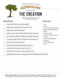 Quiz Gratuit Pour Enfants La Creation Bible Quiz Bible Study For Kids Bible Lessons For Kids