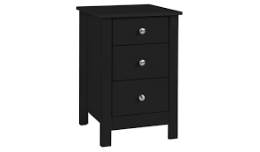 Small black bedside table with drawers. Buy Habitat Osaka 3 Drawer Bedside Table Black Bedside Tables Argos