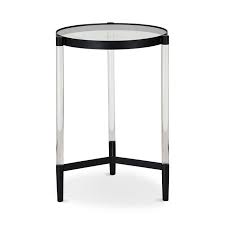 Renwil Ren Wil Astorian Accent Table In Power Coated Matte Black Clear Modesens
