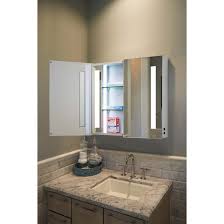 Offers ample storage behind its beveled mirror doors. Red Barrel Studio Obryan 16 X 20 Recessed Medicine Cabinet With Led Lighting Reviews Wayfair