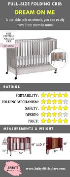 Dream On Me Full Size Folding Crib Review Dream On Me Full Size Folding Crib Is A Perfect Choice For Any Family It Is A Portabl Portable Crib Cribs Baby Cribs