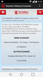 İstanbul nöbetçi eczane adres ve harita bilgileri listesi. Istanbul Nobetci Eczaneler Pour Android Telechargez L Apk