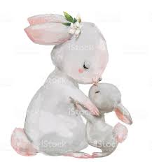 Cute Hares Couple Mom And Kid Royalty Free Cute Hares Couple Mom And Kid Stock Vector Art More Images Of Waterco Baby Animal Drawings Bunny Poster Baby Art