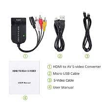 Переходник с HDMI на AV-S-видео, выходной видеоконвертер с S-Video AV CVBS  | AliExpress